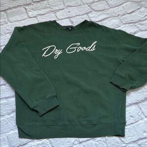 Dry goods green crew neck sweatshirt